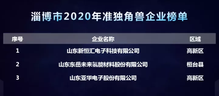 淄博瞪羚企業(yè)、獨角獸企業(yè)榜單公布，新恒匯列準(zhǔn)獨角獸企業(yè)榜單之首！